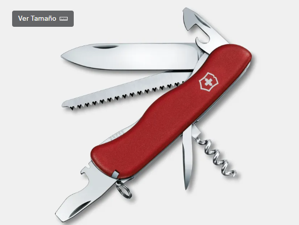 Navaja de bolsillo Forester 12 funciones, 111 mm, rojo