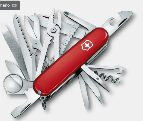 Navaja suiza 33 funciones, SWISS CHAMP, 91mm, rojo