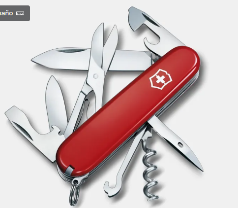 Navaja suiza 15 funciones, HUNTSMAN, 91mm, rojo