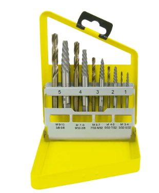 Juego de extractor para tornillo tuercas barridas 10 piezas