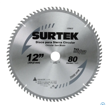 Disco para sierra circular 7 1/4″ 60 dientes Surtek