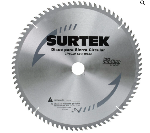 Disco para sierra circular 10 pulgadas 80 dientes Surtek