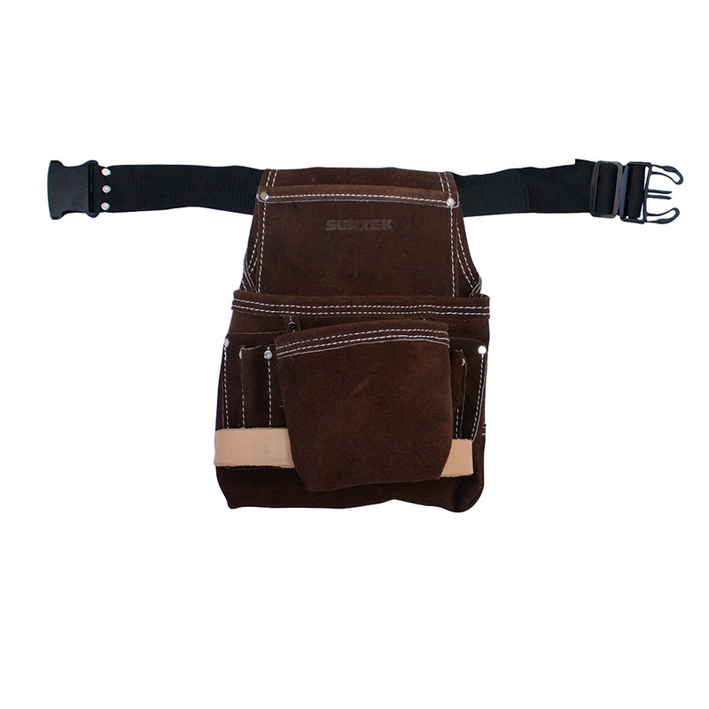 Porta herramientas carnaza con cinturon 6 bolsillos