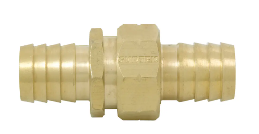 Conector laton para manguera 5/8"macho-hembra