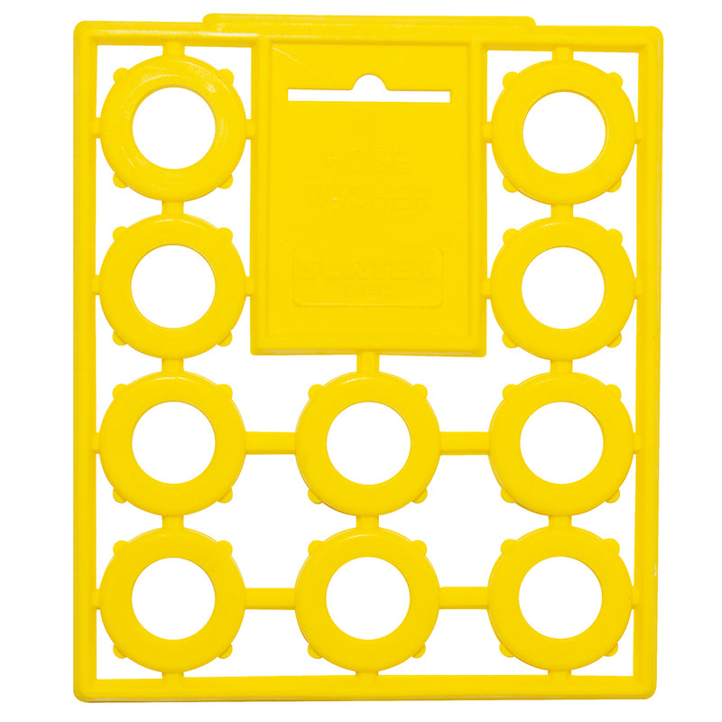 Juego empaques hule amarillo p/conec 10pz