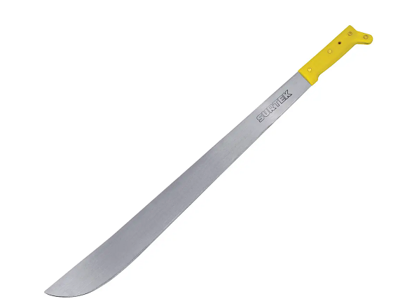 Machete lamina cacha amarilla recto 22"