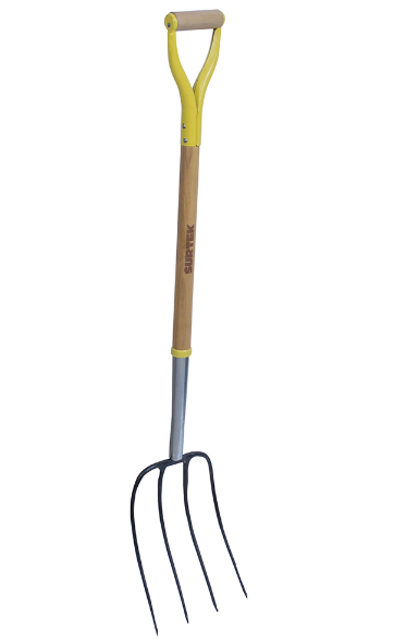 Bieldo forja puño metalico 4 dientes 9"