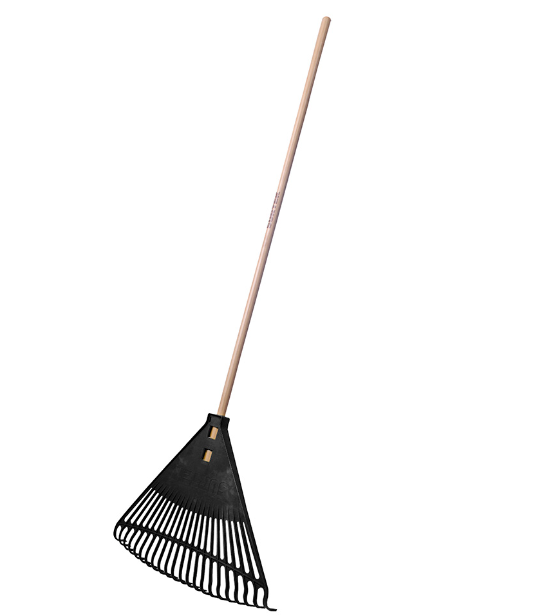 Escoba plástica negro para jardín 22 dientes