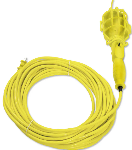 Lampara taller canastilla plastica amarillo 15m