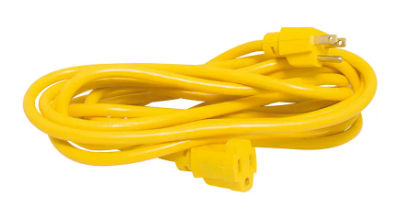 Extension electrica uso rudo aterrizada amarilla 2.4m