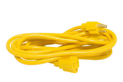 Extension electrica rudo aterrizada amarilla 15m