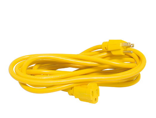Extension electrica uso rudo aterrizada amarilla 30m