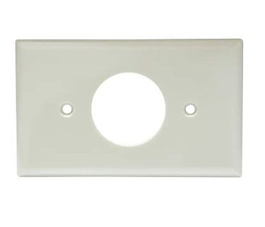 Placa sencilla plástica línea estándar color marfil