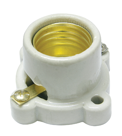 Portalampara base cuadrad 2" blanco