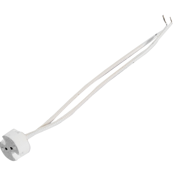 Portalampara porcelana MR base bipin 2cm blanco 250V