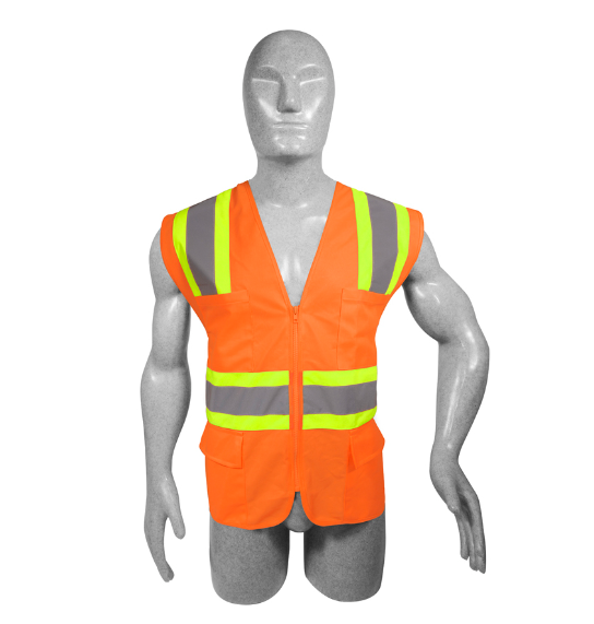 Chaleco seguridad alta visibilidad naranja unitalla