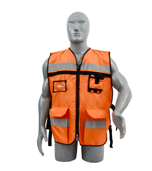 Chaleco seguridad abierto naranja unitalla