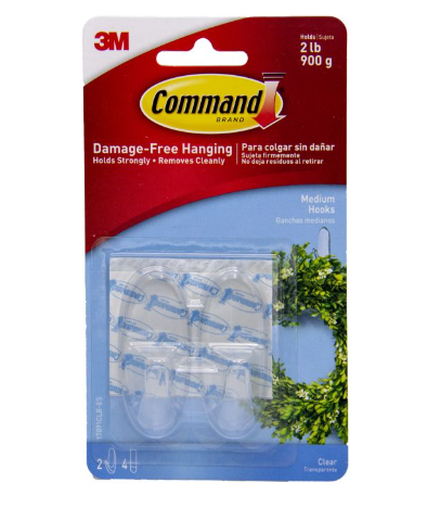 GANCHO  TRANSPARENTE  COMMAND 17091 MEDIANO
