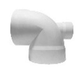 CODO PVC SANITARIO 4" SALIDA TRASERA 2"