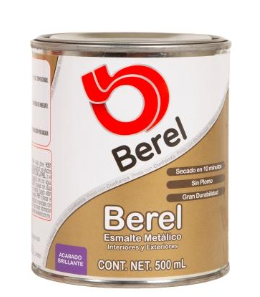 ESMALTE BEREL METALICO ORO RICO 6101 500ML