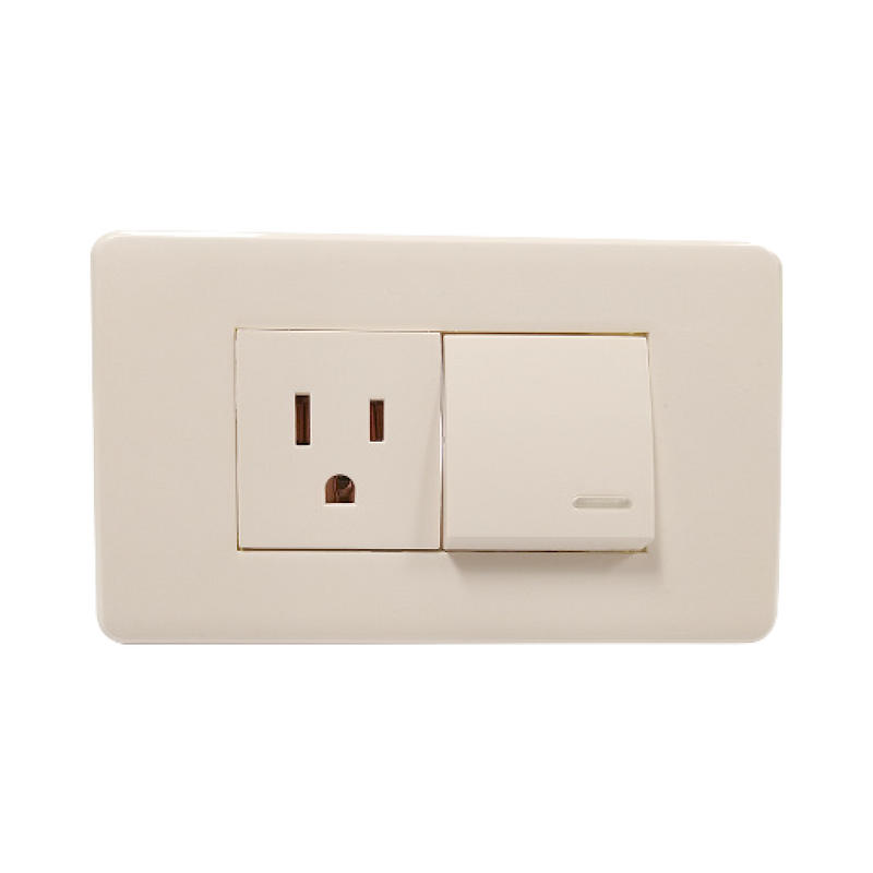 APAGADOR Y CONTACTO CON PLACA MARFIL 36MM MAT ABS 250V 10A