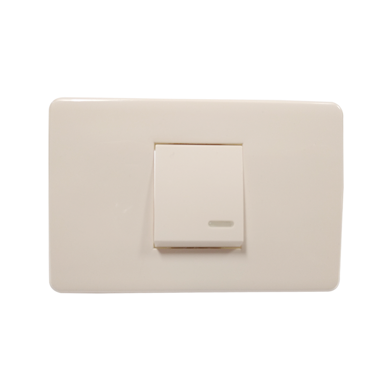 APAGADOR SENCILLO CON PLACA MARFIL 36MM MAT ABS 250V 10A