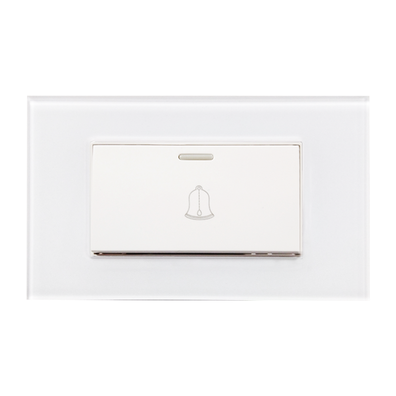 APAGADOR PARA TIMBRE CON PLACA DE ACRILICO BLANCA 72MM