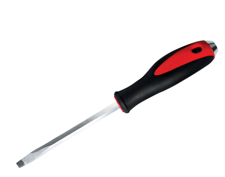Destornillador mango bimaterial de golpe, punta plana 3/8" x 12"