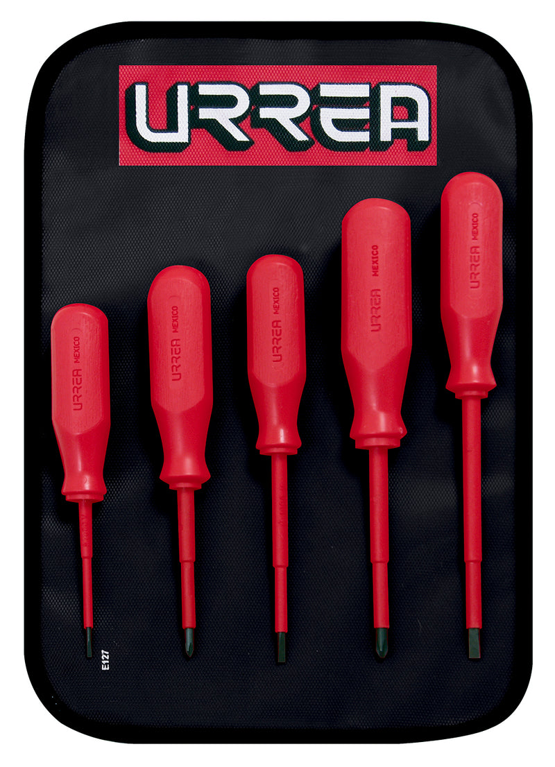 Juego destornillador rojo 1000V comb 5pzas aislante
