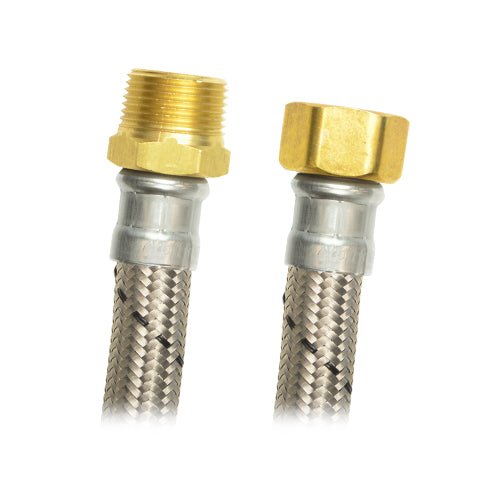 CONECTOR FLEXIBLE COFLEX AB-B60 3/4 MNPT X 3/4 FIP 60 CM ACERO PREMIUM PARA BOILER