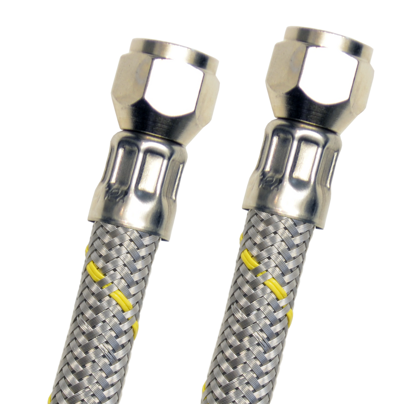 CONECTOR ALIMENTADOR FLEX ACERO GAS 5/16 FLARE X 5/16 FLARE -3M COFLEX