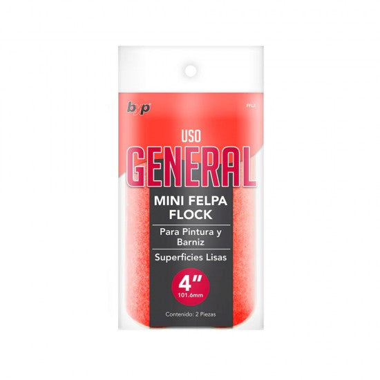 FELPA 4" PARA MINI RODILLO FLOCK 2 PACK