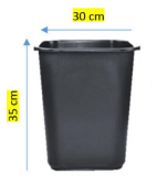 CESTO PAPELERO CHICO NEGRO SIN BALANCIN
