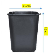 CESTO PAPELERO MEDIANO NEGRO SIN BALANCIN