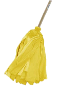 TRAPEADOR FELPA AMARILLA PALO BARNIZ NATURAL DOMESTICO PISOS FINOS