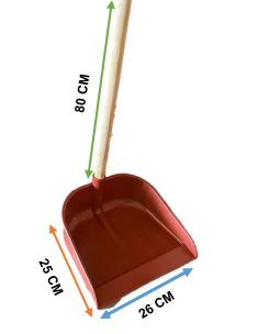 RECOGEDOR PLASTICO ECONOMICO MANGO MADERA