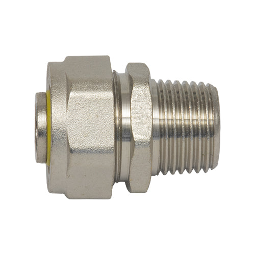 ADAPTADOR MACHO COFLEX PRO GAS CG-AM11 1/2 COMPRESION X 1/2 MNPT PARA TUBERIA MULTICAPA GAS