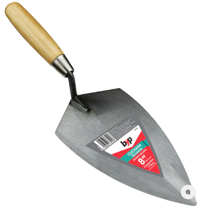 CUCHARA SOLDADA 9", MANGO MADERA, LAMINA DE ACERO, GROSOR 0.047", PESO 278GR