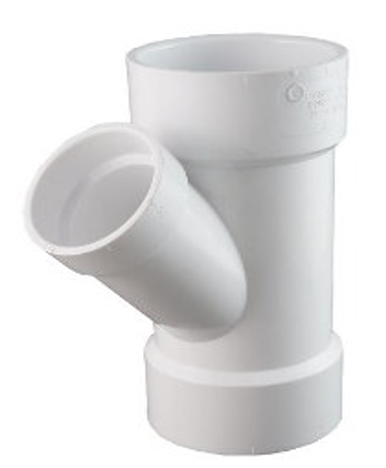 YEE RED PVC DWV 4"x2"