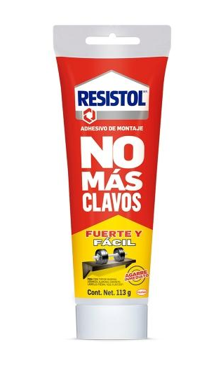 RESISTOL NO MAS CLAVOS FUERTE Y FACIL TUBO 113 G, ,