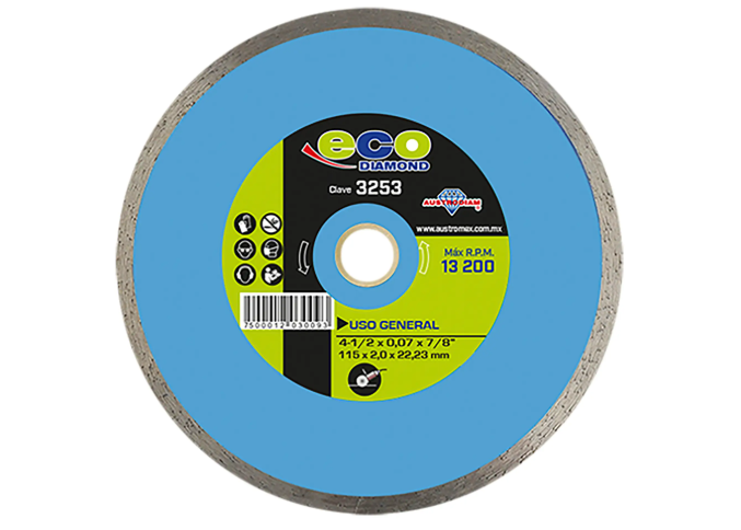 DISCO DIAMANTE RIN CONTINUO 4" 1/2, ,