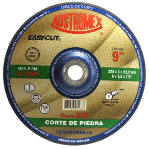 DISCO DE CORTE T.27 225 X 3 X 22.2 MM. A30R4B56A EASY CUT PIEDRA, ,