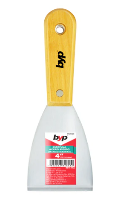 ESPATULA RIGIDA MANGO MADERA  4"