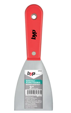ESPATULA FLEXIBLE MANGO PLASTICO ACABADO NATURAL 3"