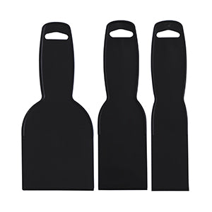 ESPATULAS LISA PLASTICO NEGRA KIT 3 PZS