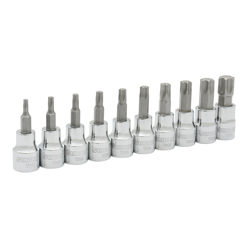 Jgo dados pta torx 3/8" 10pz