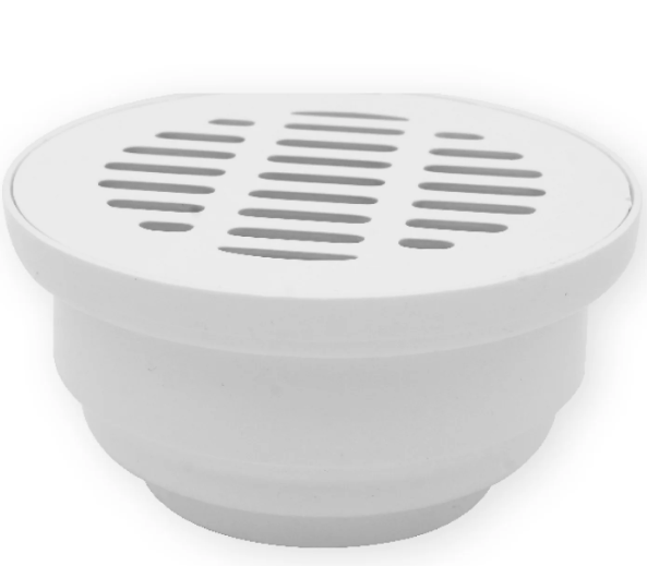 Coladera Redonda Para Campana de PVC Rejilla Blanca (9666)