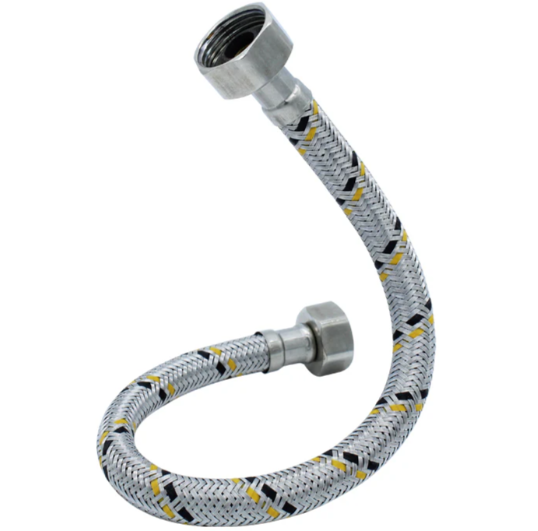 Conector Alimentador Flexible Lavado/Fregadero Aluminio 1/2" FIP x 1/2" FIP x 100 cm Plomacy (CF100)