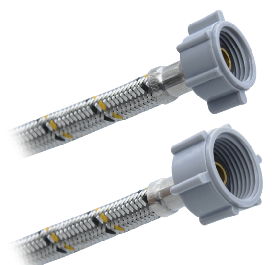 Conector Alimentador Flexible Sanitario Acero Inoxidable 1/2" AM x 7/8" AM x 35cm. Plomacy (CSA35)