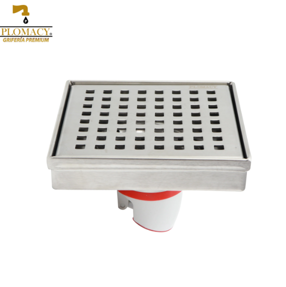 Resumidero Premium 4" x 4" Acero Inoxidable 304 Plomacy (RP4X4)